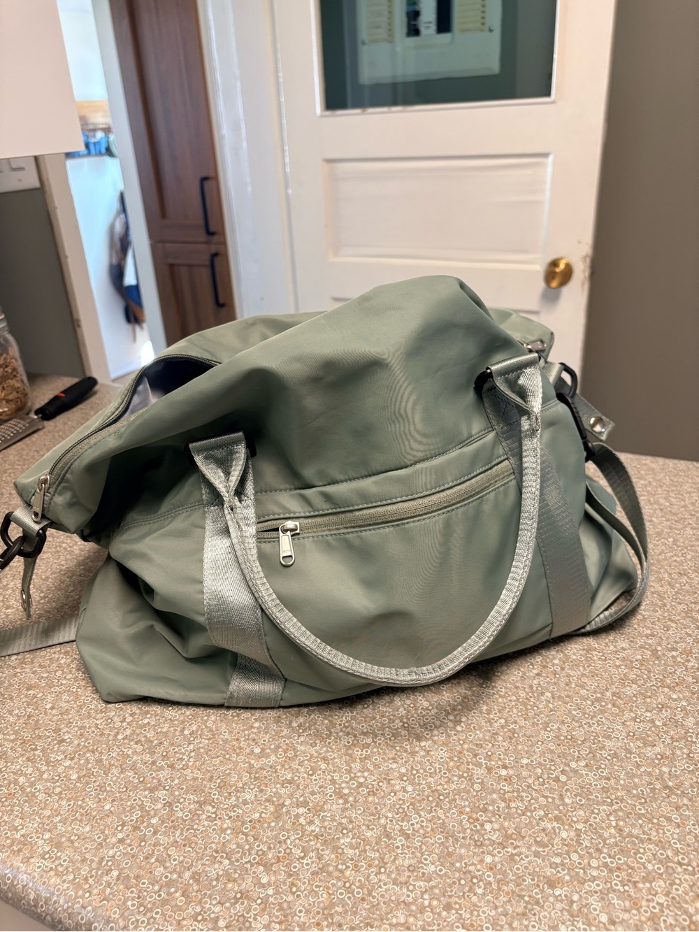 Women’s Gym Duffel Bag - Sage Green Travel Weekender